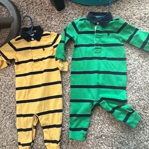 Ralph lauren striped rompers 9month